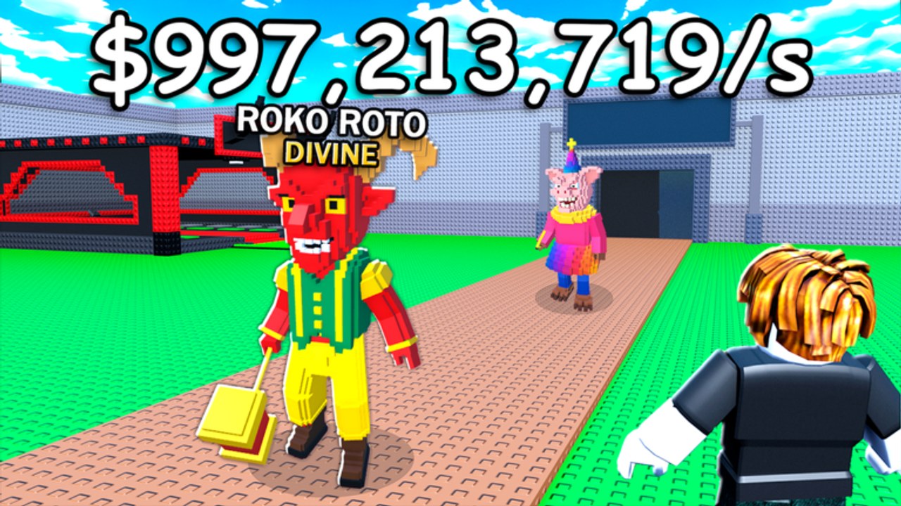 Roko Roto Divine-Payaso auf einer Test-roba-un-payaso-Base mit enormem Cash pro Sekunde
